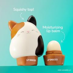 Lip Smacker Squishmallows silky-smooth formula hydrates lips with flavor.