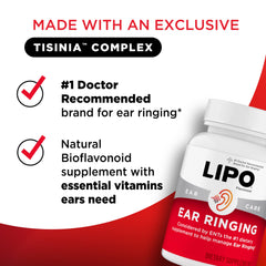 Lipo-Flavonoid caplets closeup highlights lemon bioflavonoids for ear health support