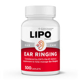 Lipo-Flavonoid ear ringing caplets bottle promotes inner ear support and potential relief