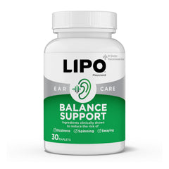 Lipo-Flavonoid vertigo relief bottle supports inner ear balance for daily wellbeing.