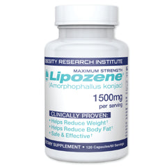 Lipozene Mega Bottle 120 capsules for appetite control and daily use.