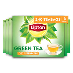 Lipton Decaf Green Tea Bags boxed six-pack for easy daily brewing