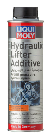 Liqui Moly hydraulic lifter additive bottle improves engine lubrication and reduces noise.