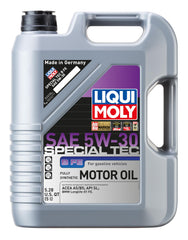 Liqui Moly Special Tec B FE 5W-30 bottle for BMW petrol engines, with enhanced cold start and efficiency.