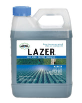 Liquid Harvest Lazer Blue 32oz bottle marks spray zones with a bright, non-permanent dye.