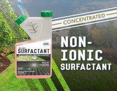 Liquid Harvest surfactant label closeup shows non-ionic formulation