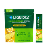 Liquid I.V. Hydration Multiplier Energy yuzu-pineapple packet close-up for on-the-go hydration