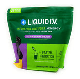 Liquid I.V. Hydration Multiplier Blackberry Peach 26-pack closeup for daily hydration.