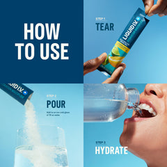 Liquid I.V. Hydration Multiplier Guava mixed in a refreshing glass