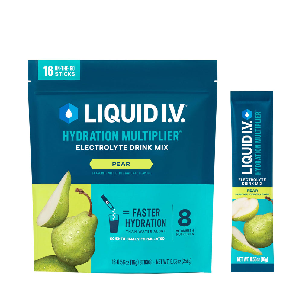 Liquid I.V. Hydration Multiplier Pear 16-serving pack for on-the-go hydration.