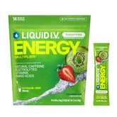 Liquid I.V. Hydration Multiplier Sugar Free Energy strawberry-kiwi packet for on-the-go hydration.