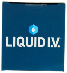 Liquid I.V. Strawberry Hydration Multiplier packet closeup shows powder texture for mixing