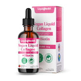 LIQUIDHEALTH vegan collagen drops bottle for easy daily use supporting hair and nails.