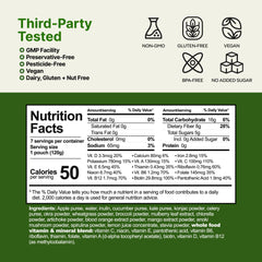 Liquid Plus Liquid Salad apple-crisp pouch demonstrates natural sweetness without added sugar.