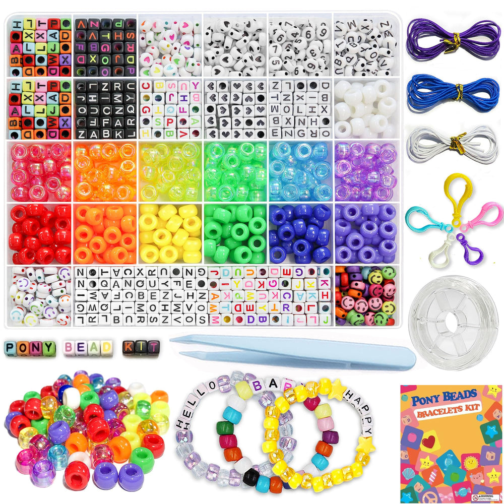 LIS HEGENSA 1300-pcs beads package shows colorful assortment for DIY crafts