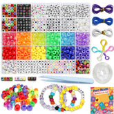LIS HEGENSA 1300-pcs beads package shows colorful assortment for DIY crafts