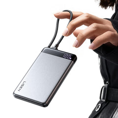 LISEN 10000mAh ultra-slim power bank ready for travel charging.