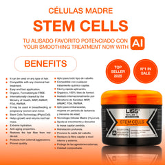 Liss Expert Stem Cells Smoothing Treatment before-after shows smoother, shinier hair.