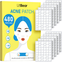 LitBear pimple patch bulk pack 480-count for everyday blemish care