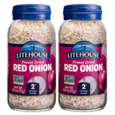 Litehouse Freeze Dried Red Onion 2-pack packaging, pantry-ready option for quick flavor.