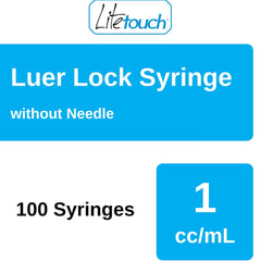 LITETOUCH sterile 1ml syringe without needle ready for safe handling