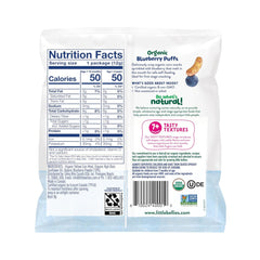 Little Bellies apple cinnamon puff close-up with natural ingredients