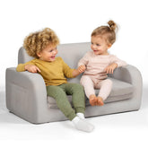 Little Dove 3-in-1 convertible kids couch offers flexible seating for siblings during playtime.