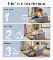 Little Dove sofa bed flips open for relaxing movie time and naps.