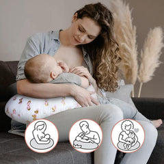 Little Grape Land nursing pillow extra-wide design for stable feeding.