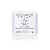 Little Seed Farm Lavender Deodorant Cream jar with smooth paste for all-day freshness.