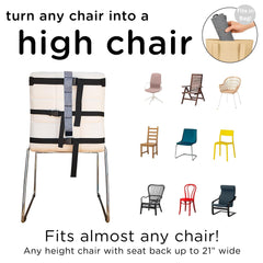 Liuliuby High Chair harness adjustment for secure, comfortable seating.