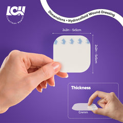 Livaclean Health patch on a wound; moist environment