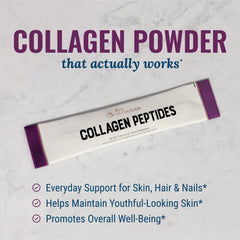 Live Conscious collagen packets unflavored label showing natural taste.
