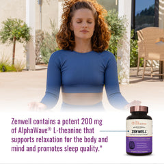 Live Conscious ZenWell with L-Theanine AlphaWave capsules for balanced energy.