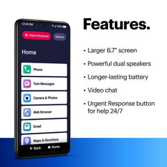 Lively Jitterbug Smart4 urgent response button provides quick emergency assistance