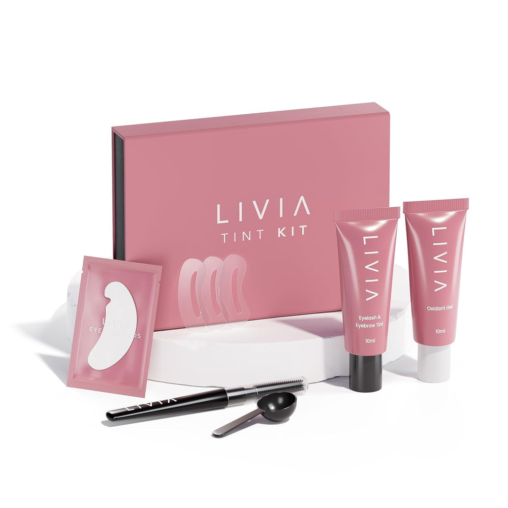 LIVIA black color-kit packaging for easy at-home lash and brow coloring.
