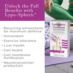 LivOn Lypo-Spheric Glutathione serving in water for quick consumption