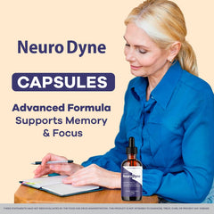 LIVORKA NeuroDyne Drops bottle label highlights natural cognitive support ingredients.