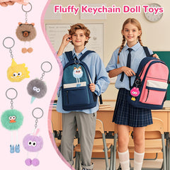 LiYiQ plush keychain sturdy buckle keeps keys secure.