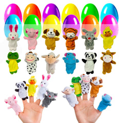 LIYROIUB Easter egg with animal finger puppet, ideal for interactive hunts.