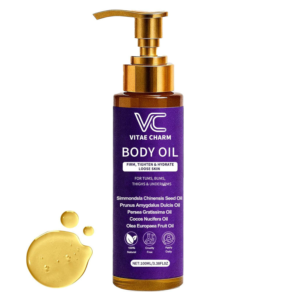 LJOQM Vitae Charm bottle closeup highlighting luxurious hydration for the skin.