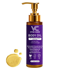 LJOQM Vitae Charm bottle closeup highlighting luxurious hydration for the skin.