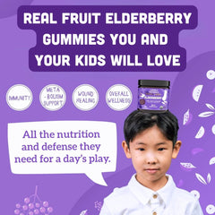 Llama Naturals ingredients label emphasizes organic elderberry, vitamin C, and zinc