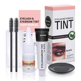 LLNNOVUE eyelash and eyebrow color kit packaging shown for home use