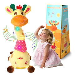 LLUKEME Dancing Giraffe Toy plush sitting and ready for playtime