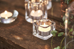 L'ner Tea Lights burn smokeless and drip-free to protect surfaces.