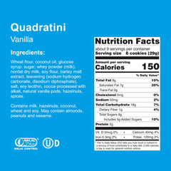 Loacker Quadratini vanilla wafers open box showing a shareable treat for gatherings.