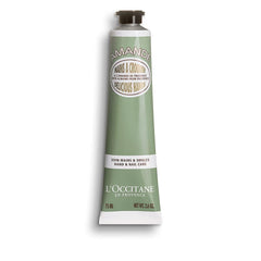 L'Occitane Almond Delicious Hands cream close-up, rich texture for dry skin nourishment