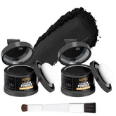Lockmio Root Cover Up Powder on the hairline for a natural, fuller look.
