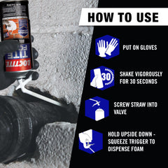 Loctite Tite Foam Big Gaps adhesion-wood-concrete shows versatile sealing for structures.